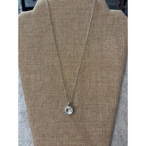 Chico's Necklace Silver-tone Round Pendant